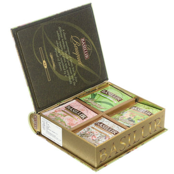 BASILUR TEA BOOK Bouquet "Assorted" Exclusive Green Tea Collection (32 Tea Bags)