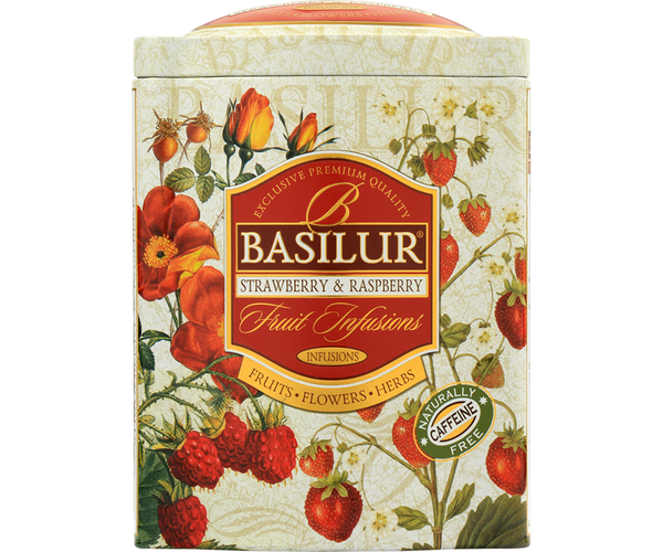 BASILUR TEA "Fruit Infusions" Strawberry & Raspberry - T. Caddy (100g) - Delidrop