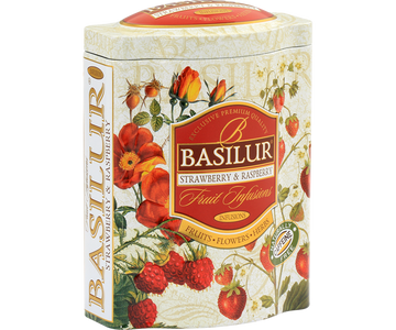 BASILUR TEA "Fruit Infusions" Strawberry & Raspberry - T. Caddy (100g)