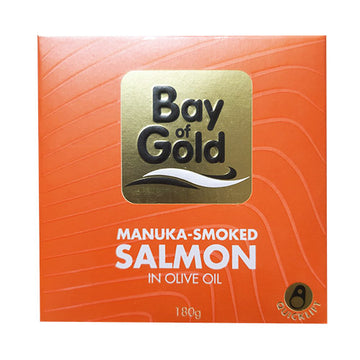 Bay of Gold Manuka-Smoked Salmon in Olive Oil 180g