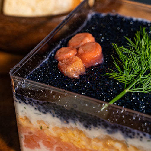 Caviar Pie with Smoked Salmon - Delidrop