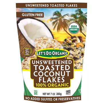 Let's Do Organic 100% Organic Unsweetened Toasted Coconut Flakes