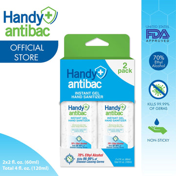 Handy Antibac Gel Hand Sanitizer 60ml x 2  TwinPack