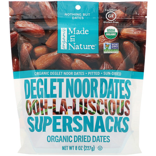 Made in Nature Organic Dried Deglet Noor Dates, Ooh-La-Luscious Supernacks - Delidrop