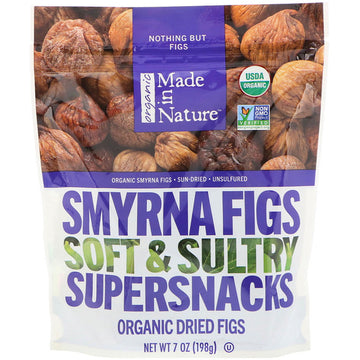 Made in Nature Organic Dried Smyrna Figs, Soft & Sultry Supersnacks