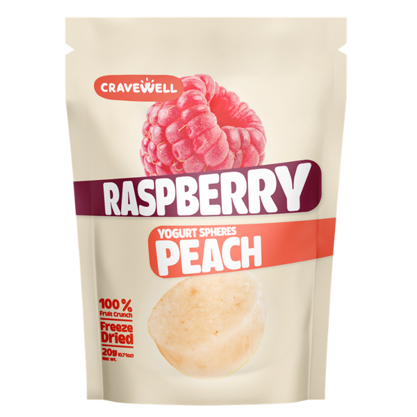 Raspberry Peach Yogurt Sphere Fruit Crunch - Delidrop