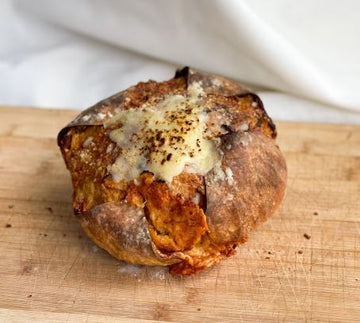 Three Cheese & Roasted Garlic Sourdough Bread