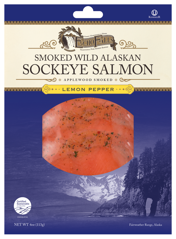 Echo Falls Lemon Pepper Smoked Wild Alaskan Salmon - Delidrop