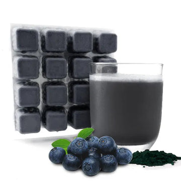 Frozen Smoothie Cubes Spirulina-Blueberries